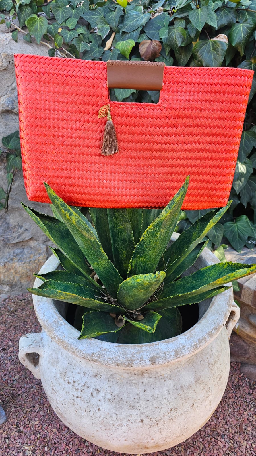 Orange Artisan Clutch