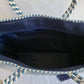 Lola Medium Bag - Zipper Blue & Double White
