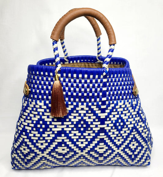 Lola Bucket Bag - Royal Blue Diamond