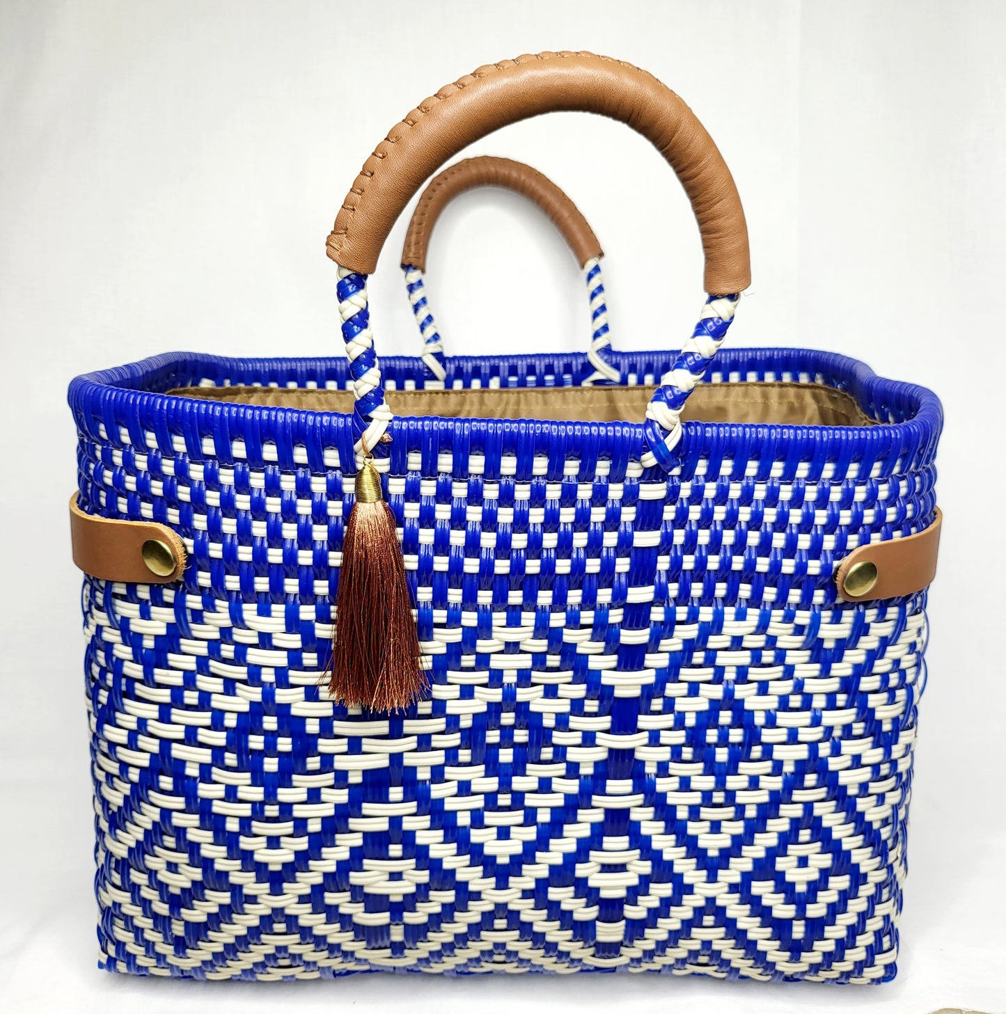 Lola Bucket Bag - Royal Blue Diamond