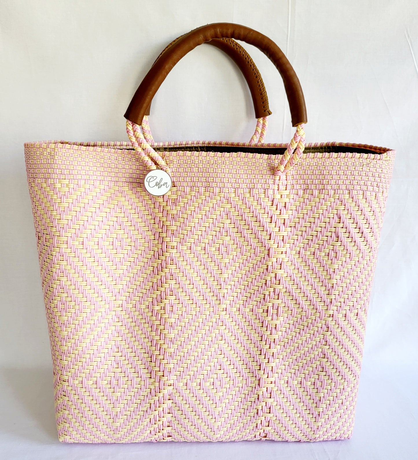 Lola Large Bag - Two Toned Pastel Pink