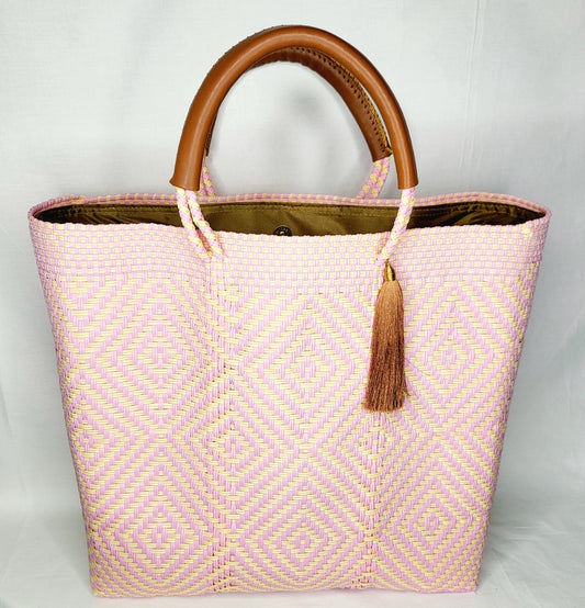 Lola Large Bag - Two Toned Pastel Pink
