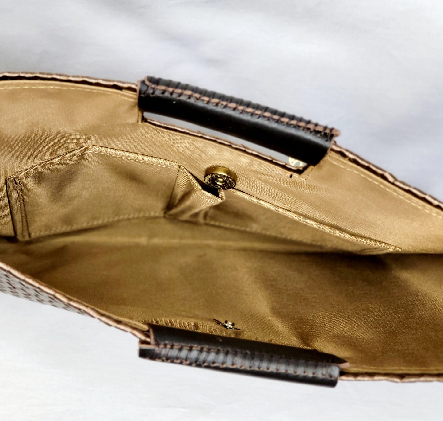 Multi Color Artisan Clutch - Brown Tassel