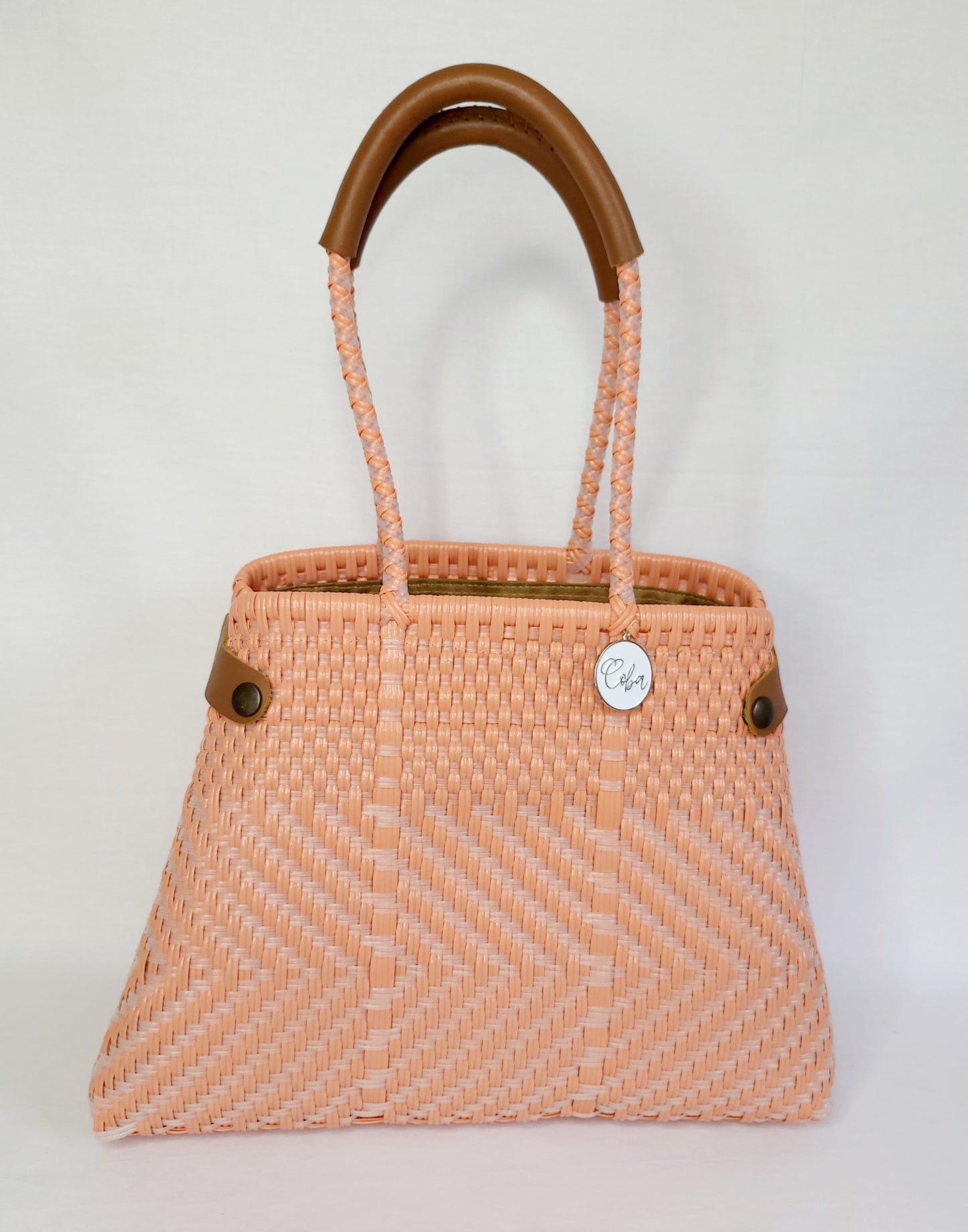 Lola Bucket Bag - Long Handle Peach
