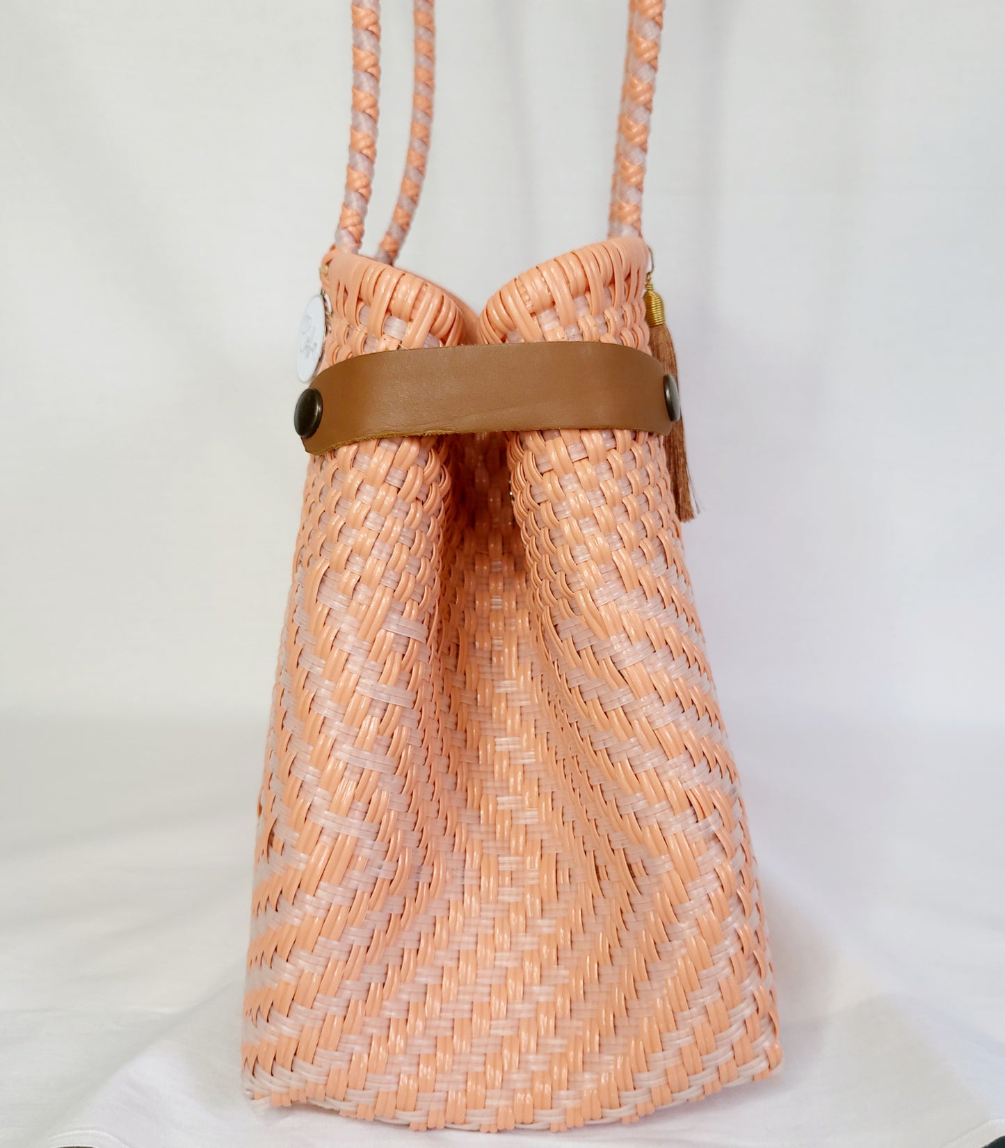 Lola Bucket Bag - Long Handle Peach