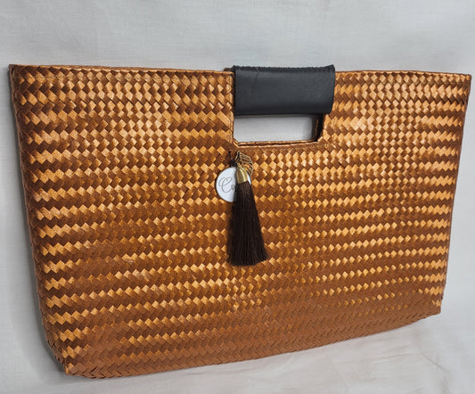 Copper Artisan Clutch - Dark Brn Handle