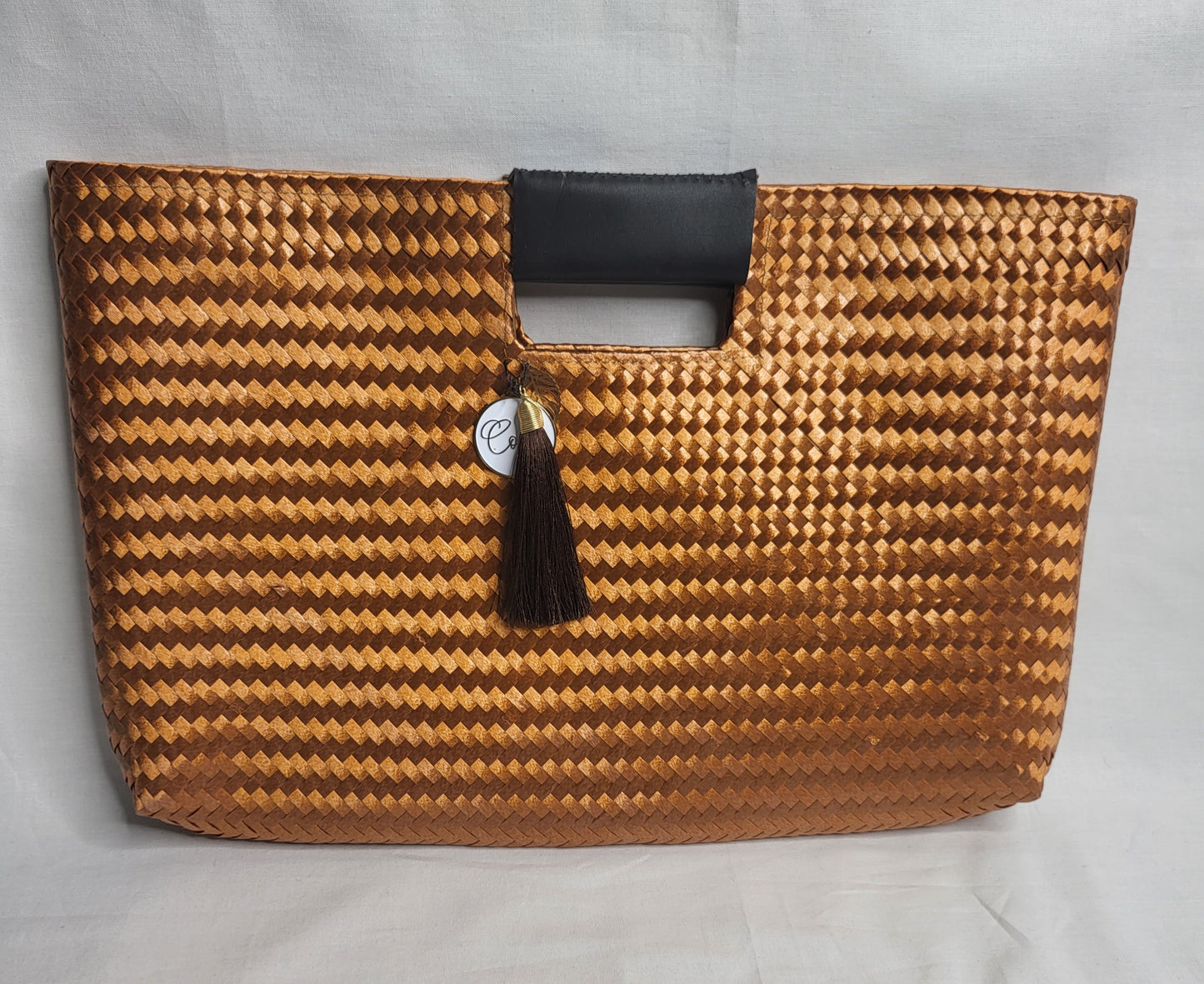 Copper Artisan Clutch - Dark Brn Handle