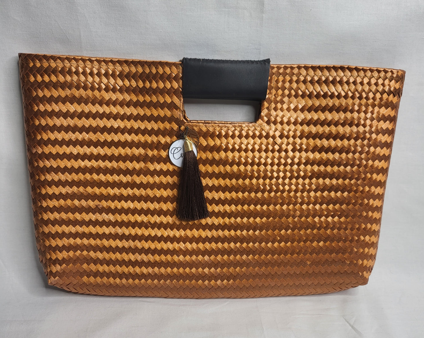 Copper Artisan Clutch - Dark Brn Handle