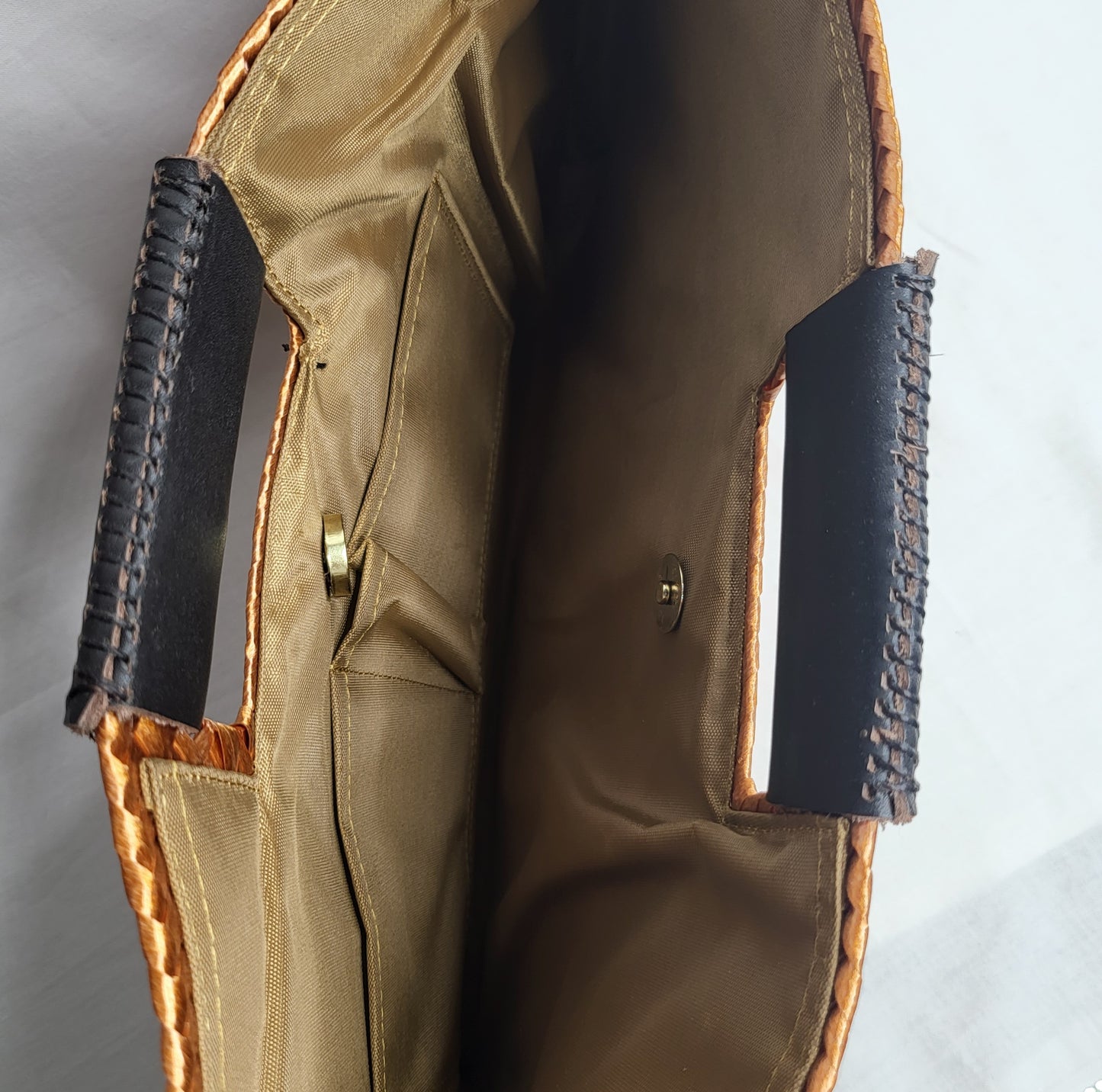 Copper Artisan Clutch - Dark Brn Handle