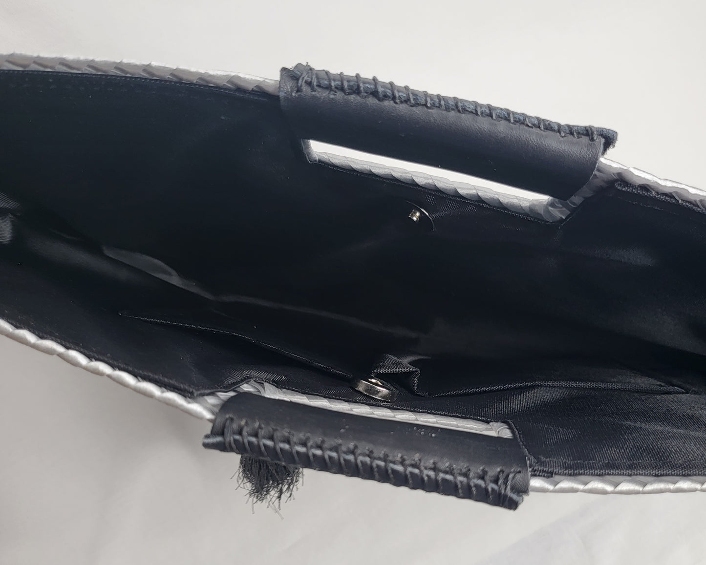 Silver Artisan Clutch - Black Handle