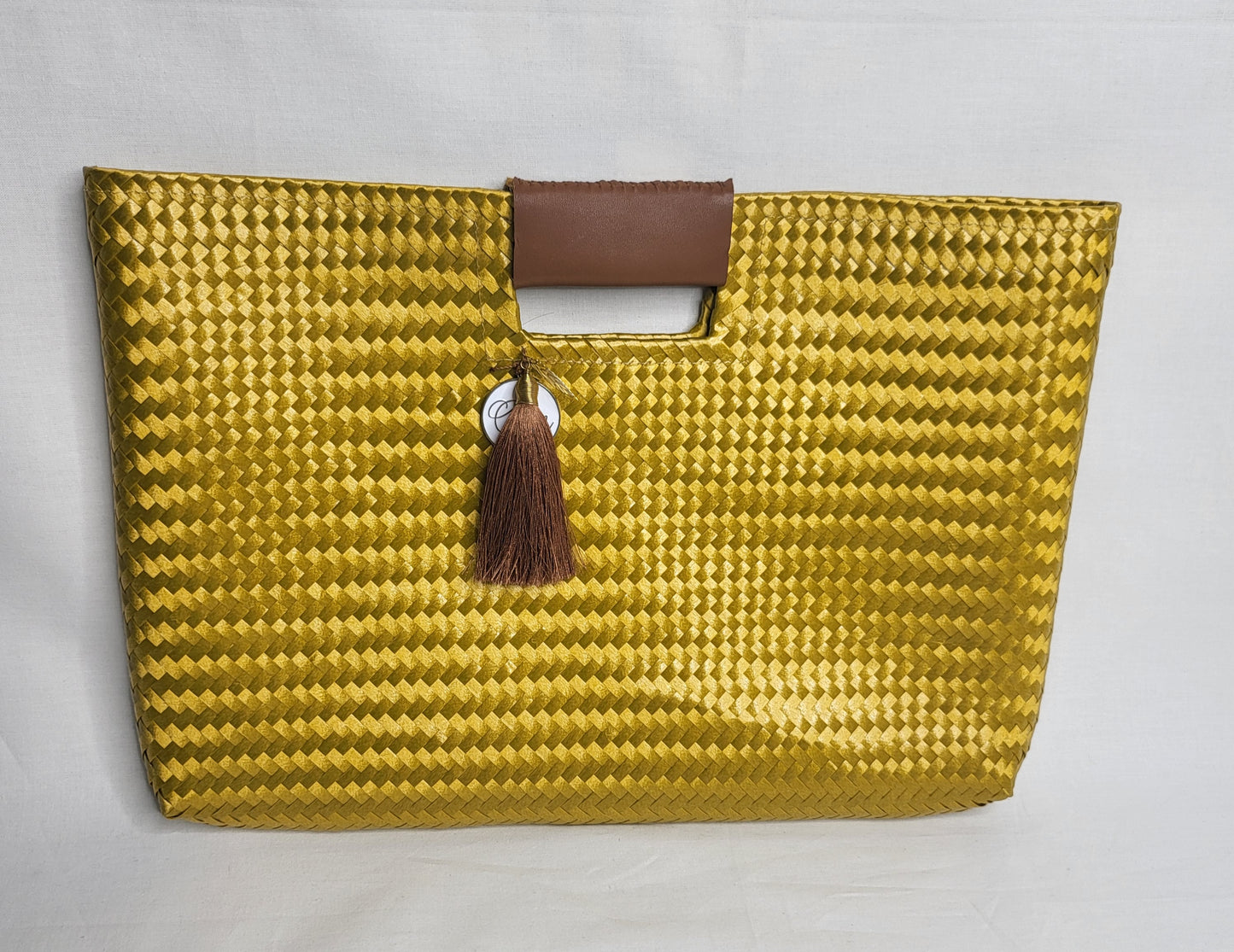 Goldish Yellow Artisan Clutch