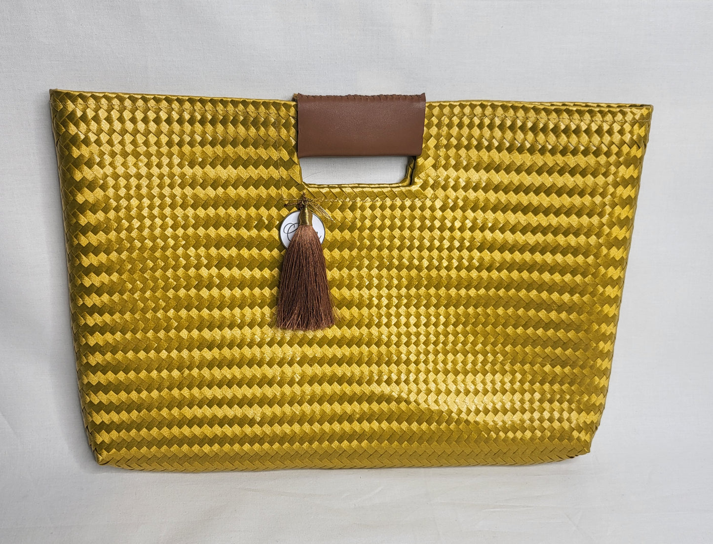 Goldish Yellow Artisan Clutch