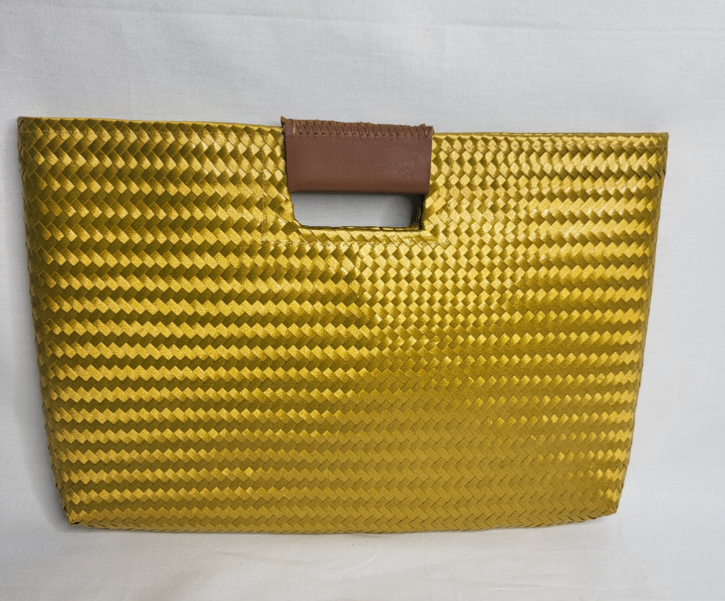 Goldish Yellow Artisan Clutch