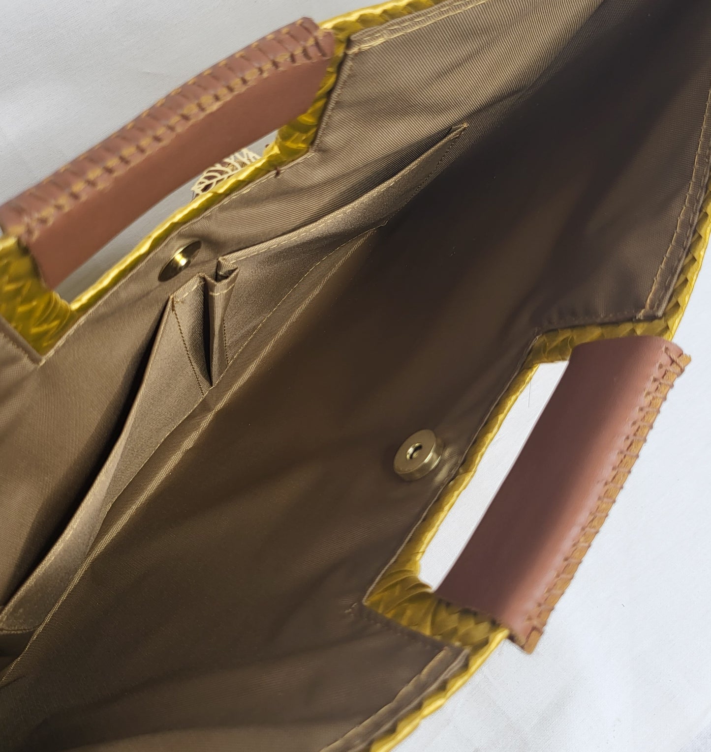 Goldish Yellow Artisan Clutch