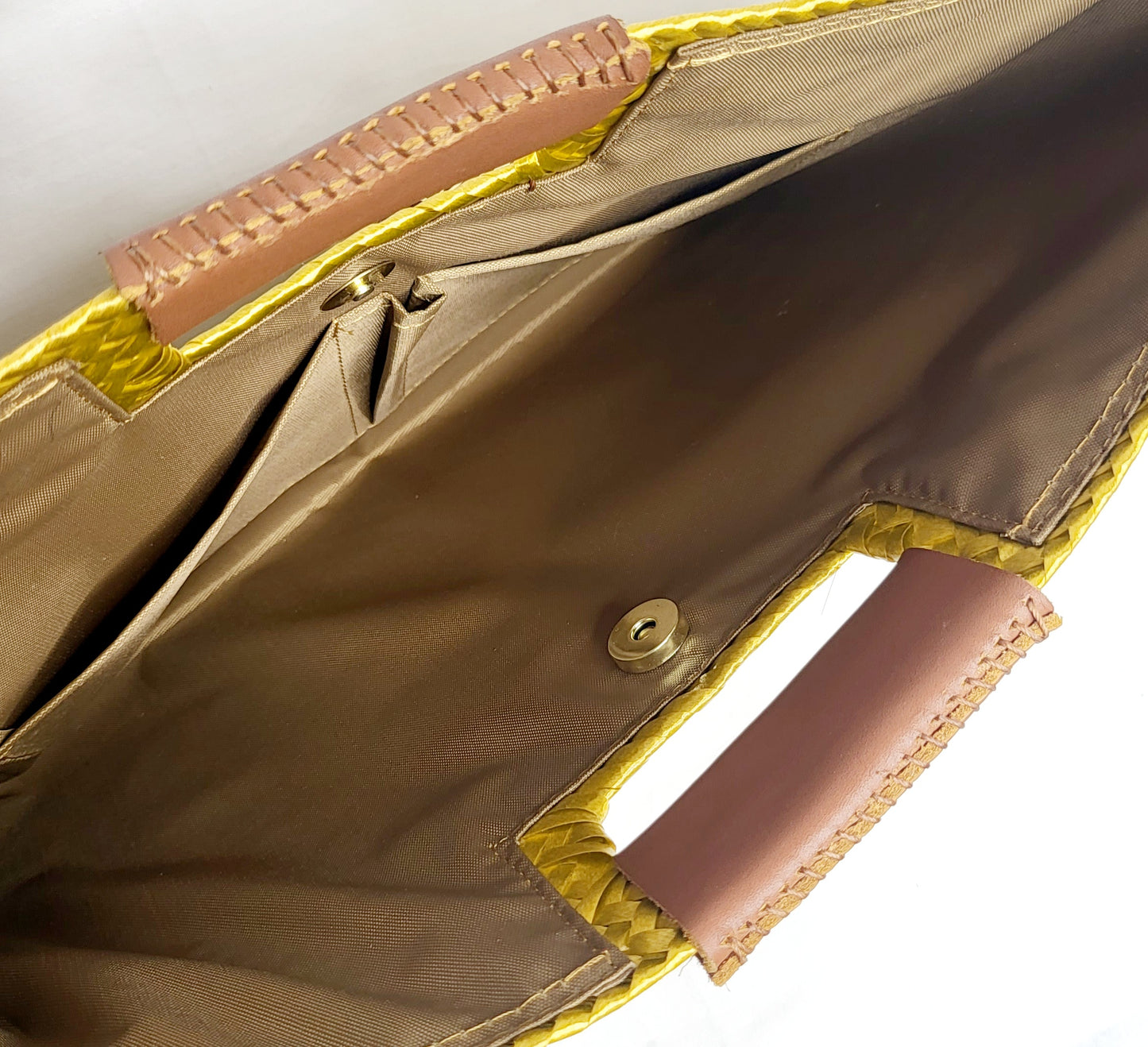 Goldish Yellow Artisan Clutch