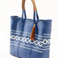 Lola Medium Bag -  Zipper Blue Royal & White Diamond