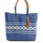 Lola Medium Bag -  Zipper Blue Royal & White Diamond