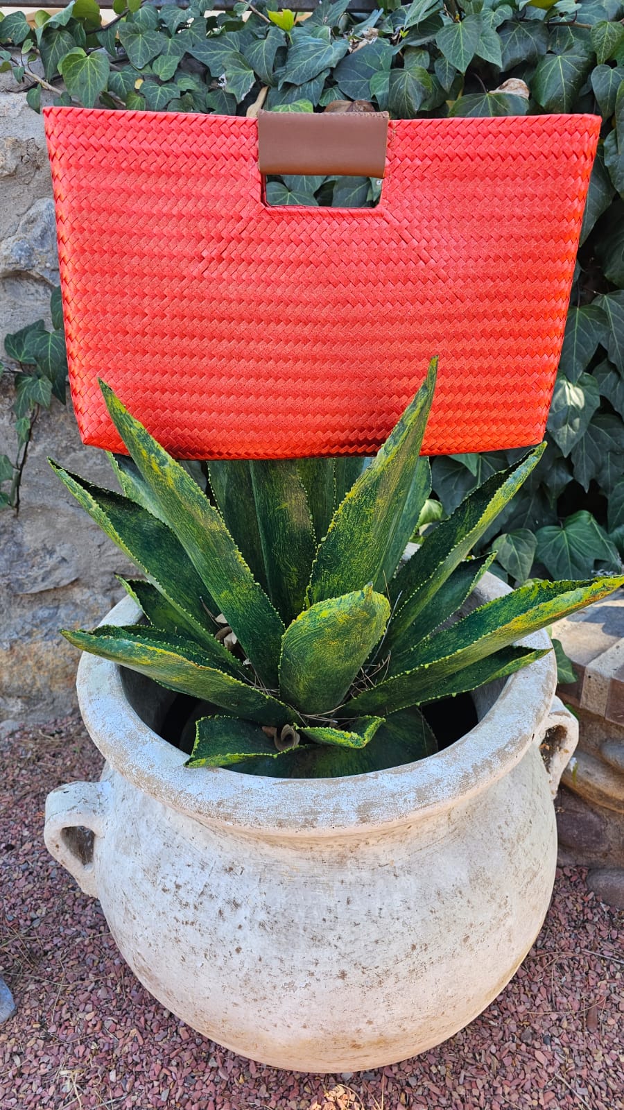 Orange Artisan Clutch