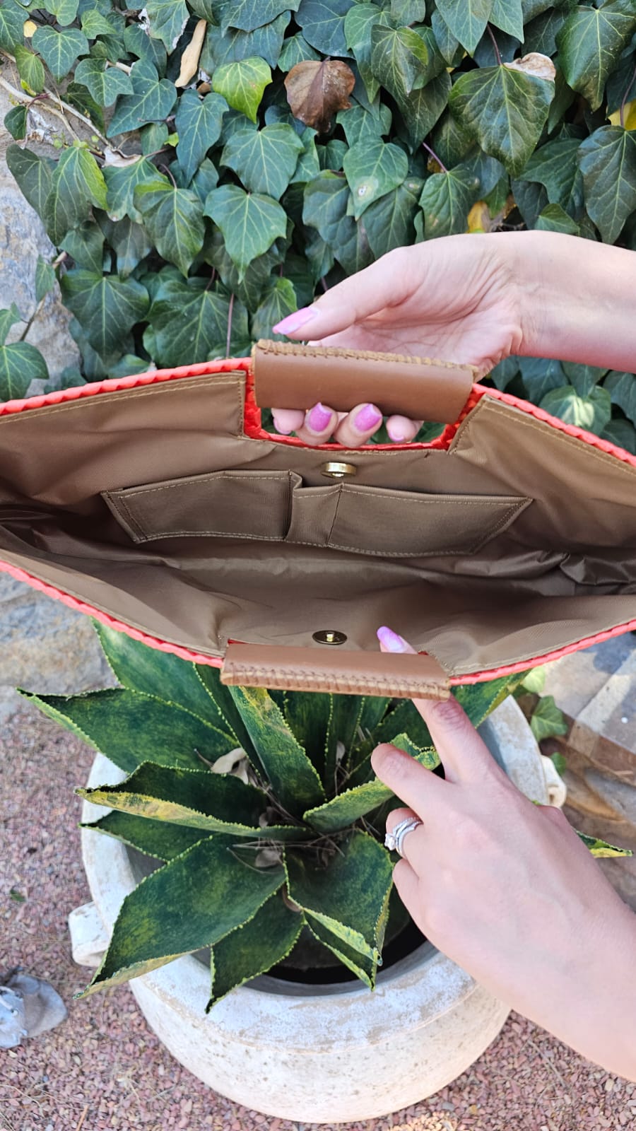 Orange Artisan Clutch