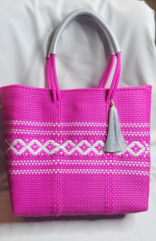 Lola Medium Bag - Pink/White