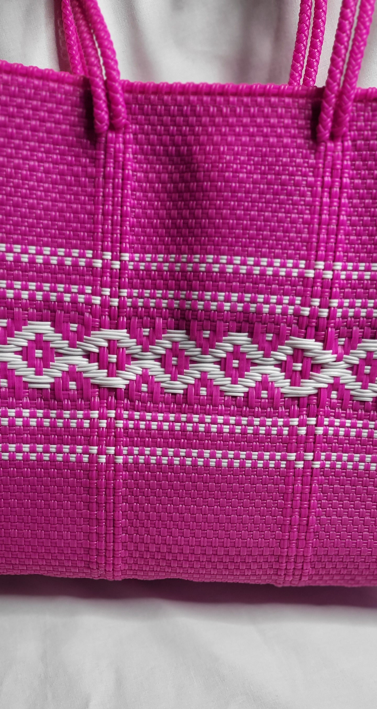 Lola Medium Bag - Pink/White