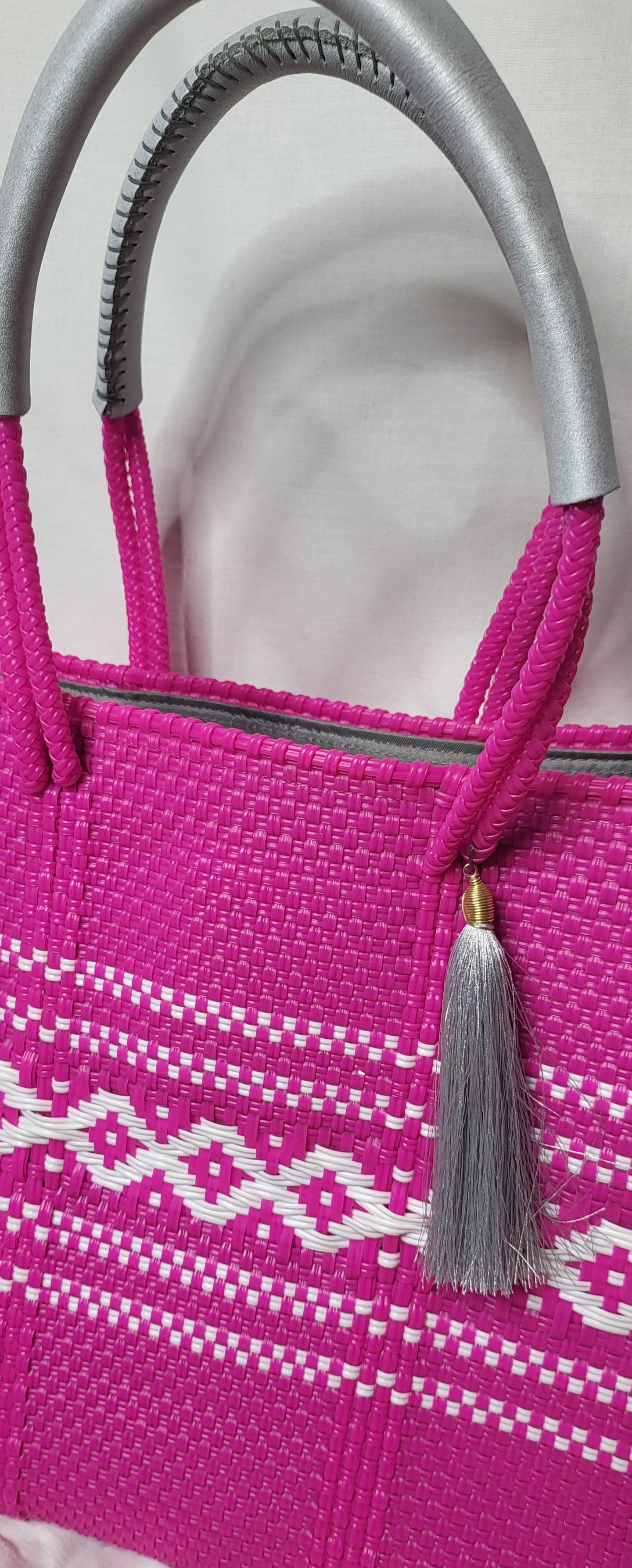 Lola Medium Bag - Pink/White