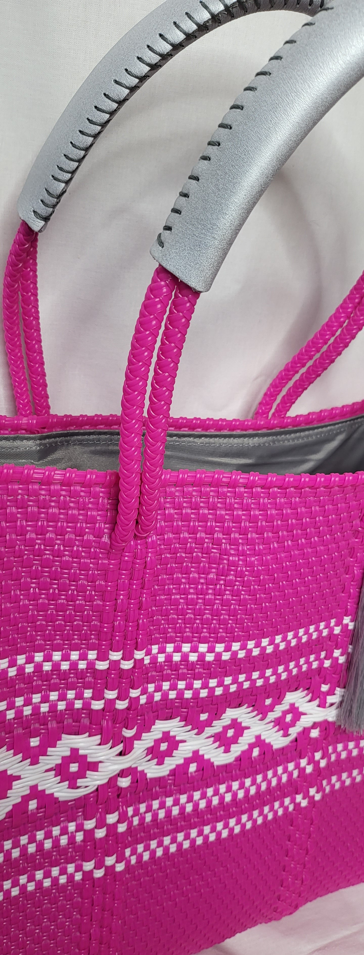 Lola Medium Bag - Pink/White