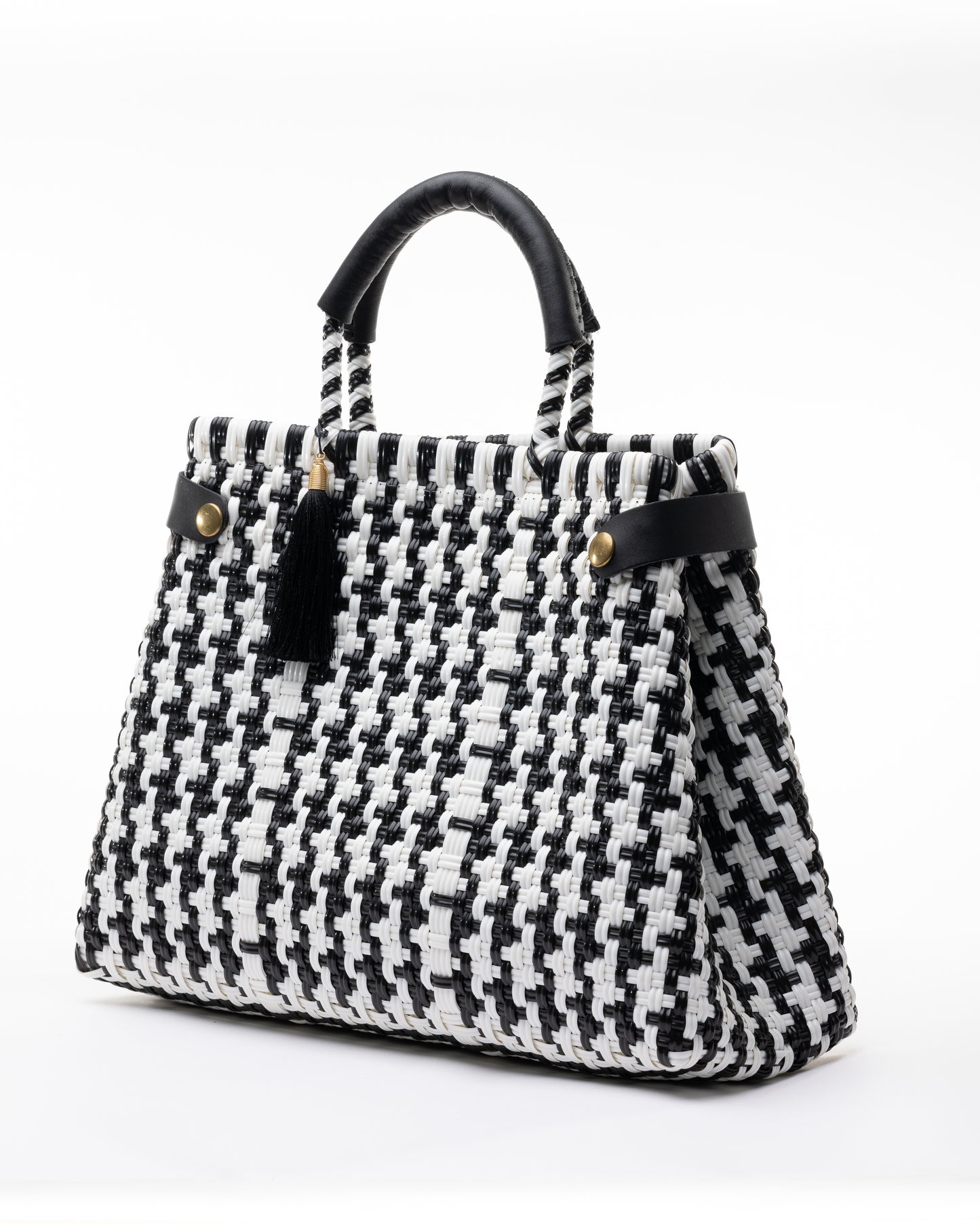 Lola Bucket Bag - Black & White