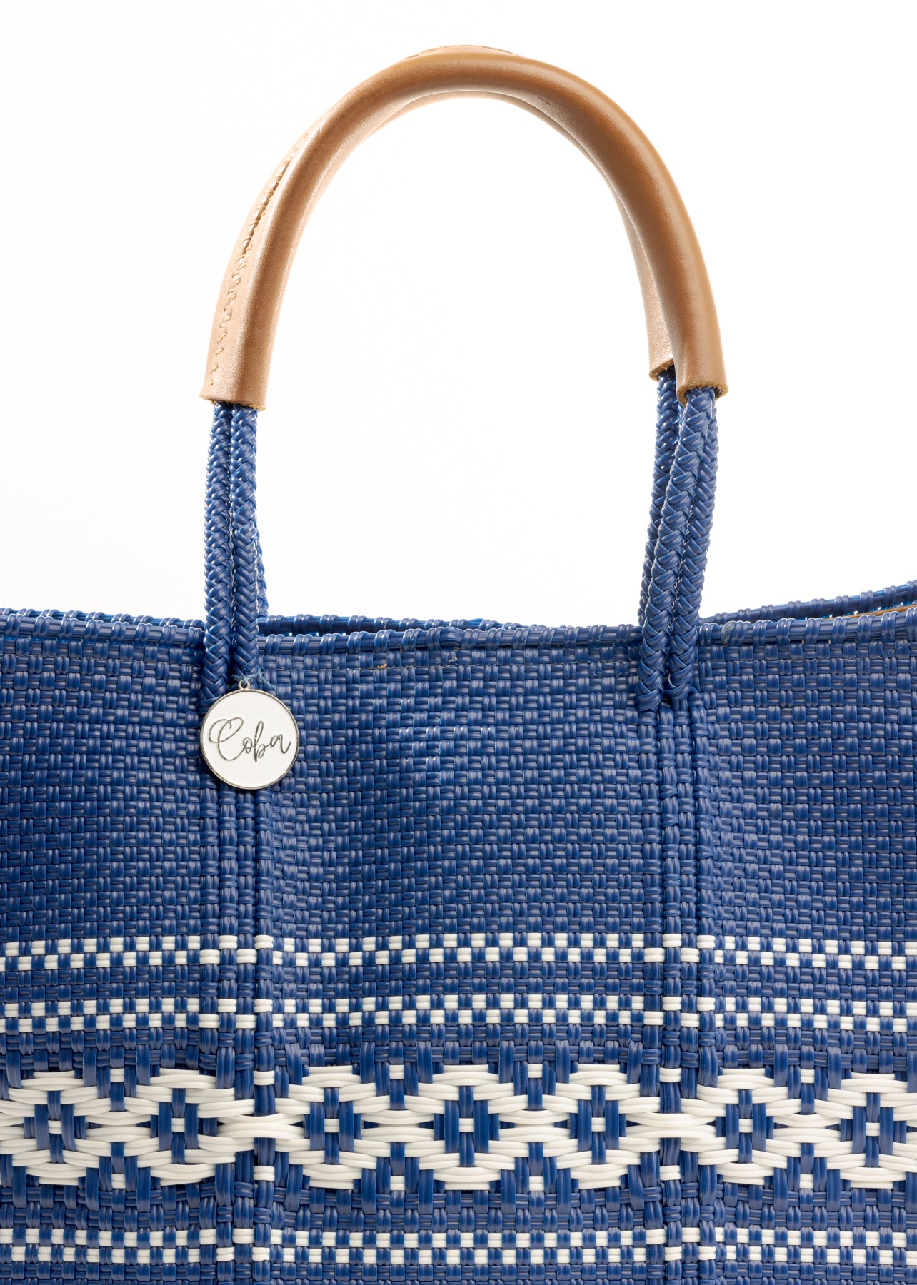 Lola Medium Bag - Blue Royal & White Diamond