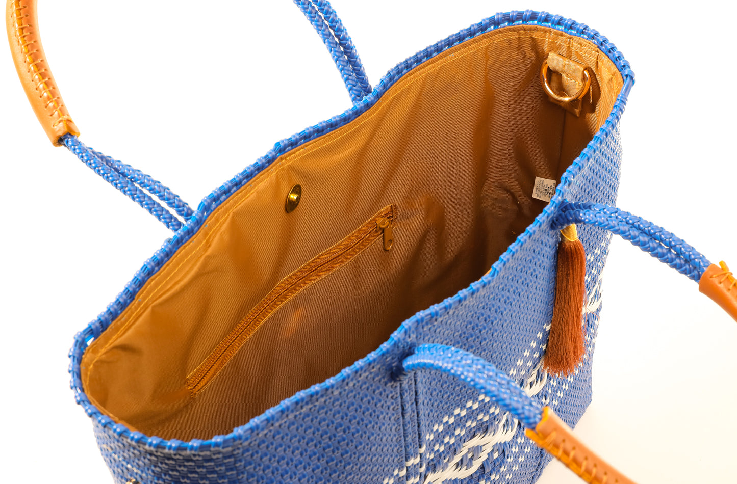 Lola Medium Bag - Blue Royal & White Diamond