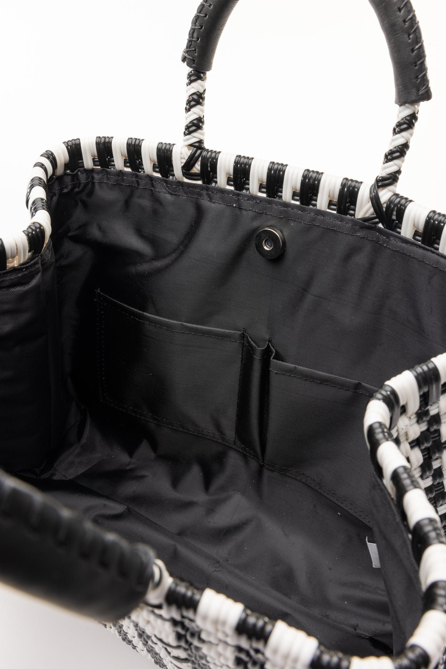 Lola Bucket Bag - Black & White