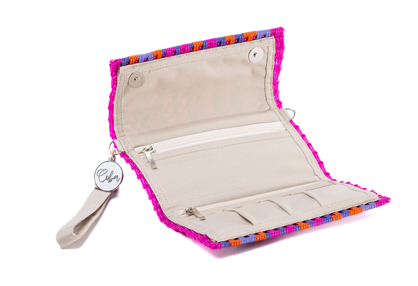 Wristlet - Crossbody Pop of Pink